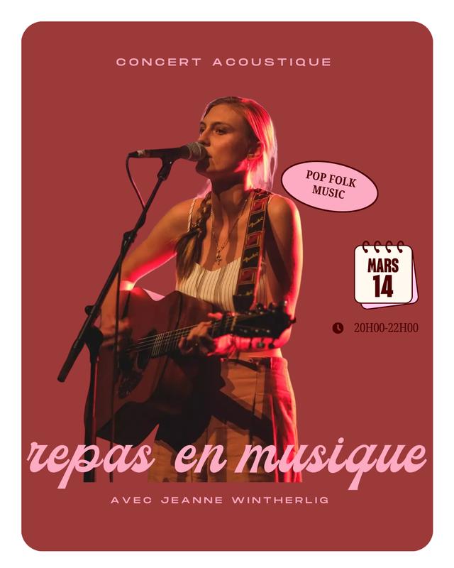 Concert Acoustique Pop-Folk Jeanne Wintherlig