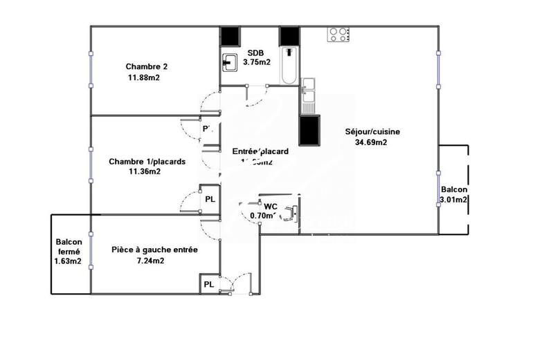 Appartement - 81 m² - 4 pièces