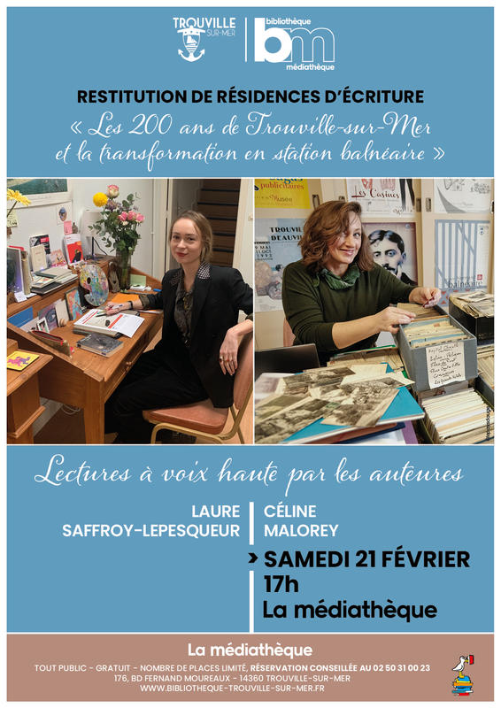 Restitution des résidences d’écriture – Laure Saffroy-Lepesqueur &amp; Céline Malorey