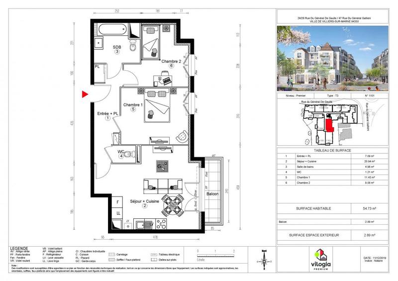 Appartement - 54 m²