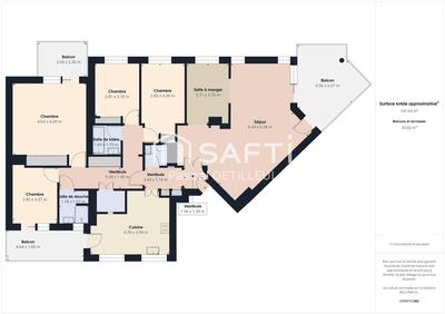 Appartement - 145 m² - 7 pièces