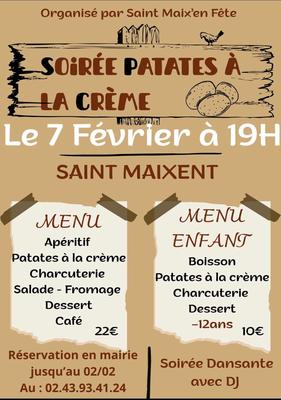 Soirée patate à la crème
