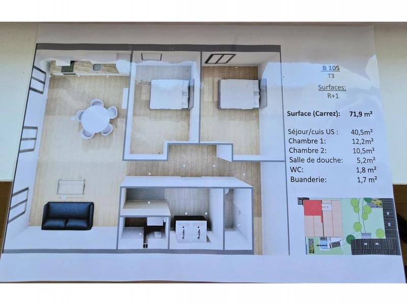 Appartement - 71 m² - 3 pièces