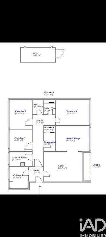 Appartement - 97 m² - 5 pièces