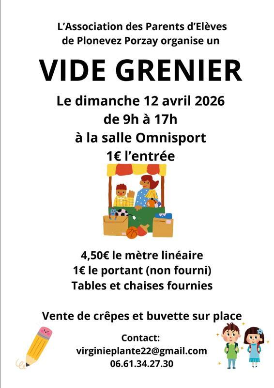 Vide grenier de l'ape de l'école publique
