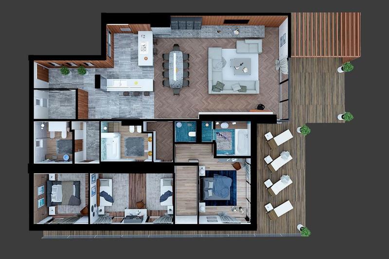 Appartement - 211 m² - 4 pièces