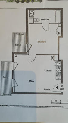 Appartement - 40 m² - 2 pièces