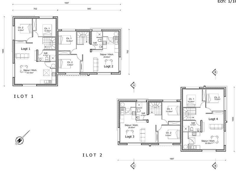 Villa - 61 m² - 3 pièces
