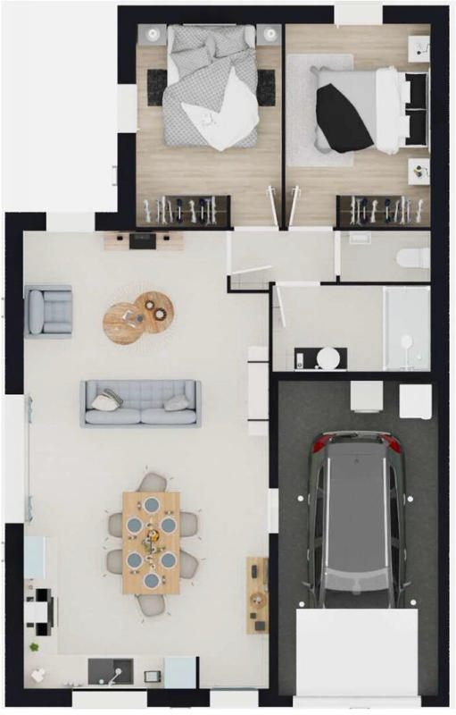 Maison - 68 m² - 3 pièces