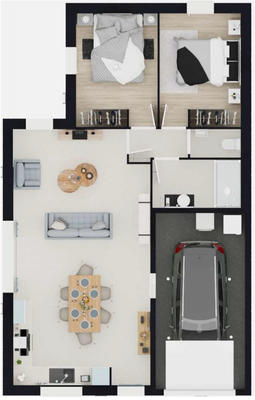 Maison - 68 m² - 3 pièces