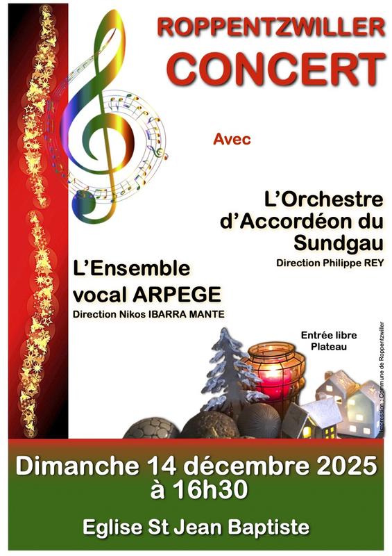 Concert de l'Orchestre d'Accordeon du Sundgau et l'Ensemble vocal Arpège