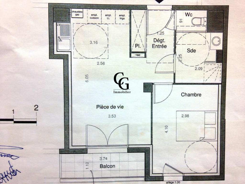 Appartement - 43 m² - 2 pièces