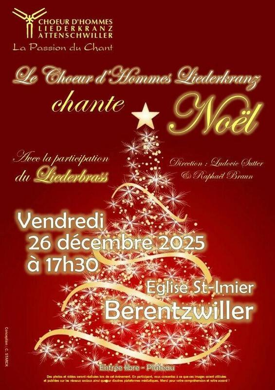 Le chœur d'hommes Liederkranz chante Noël