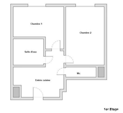 Appartement - 28 m² - 3 pièces