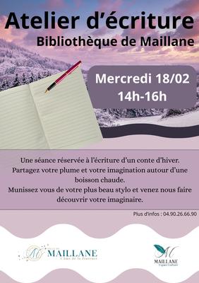 Atelier d'écriture février 2026