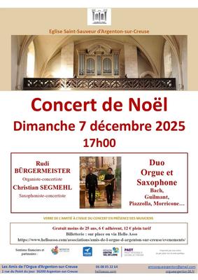 Concert de Noël Duo Orgue/saxophone