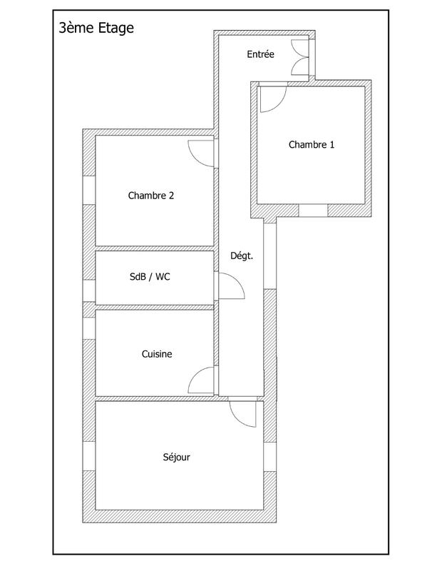 Appartement - 77 m² - 3 pièces