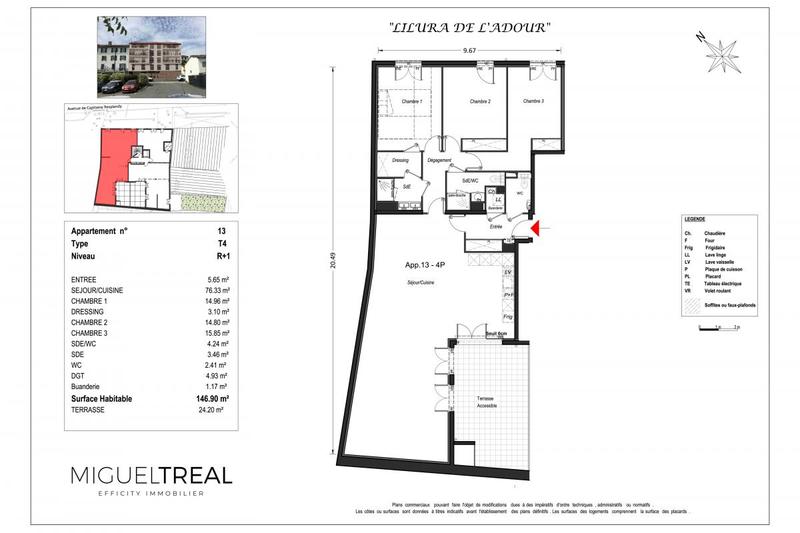 Appartement - 147 m² - 4 pièces
