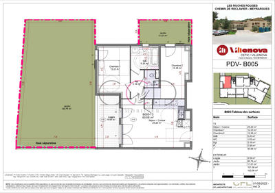 Appartement - 61 m² - 3 pièces