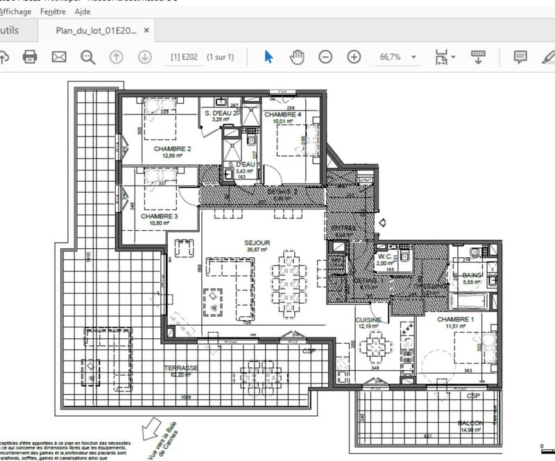 Appartement - 134 m² - 5 pièces