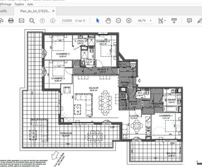 Appartement - 134 m² - 5 pièces