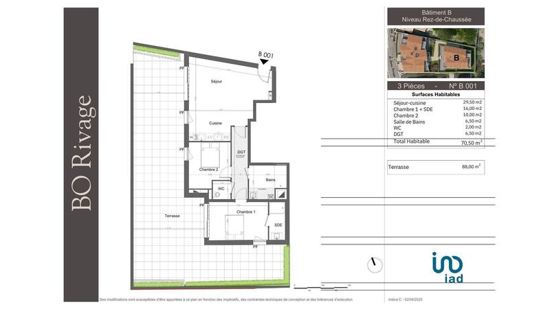 Appartement - 71 m² - 3 pièces