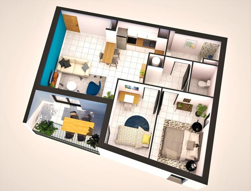 Appartement - 58 m² - 3 pièces