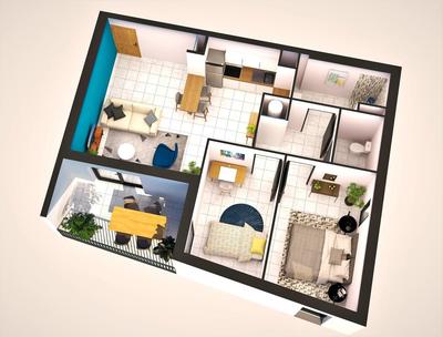 Appartement - 58 m² - 3 pièces