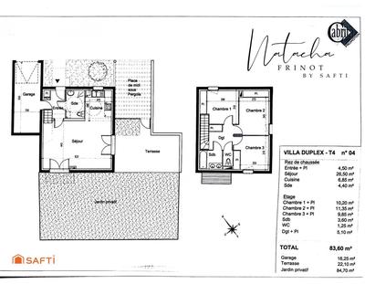 Maison - 84 m² - 4 pièces