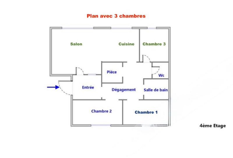 Appartement - 77 m² - 4 pièces