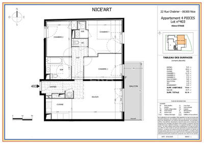 Appartement - 75 m² - 4 pièces