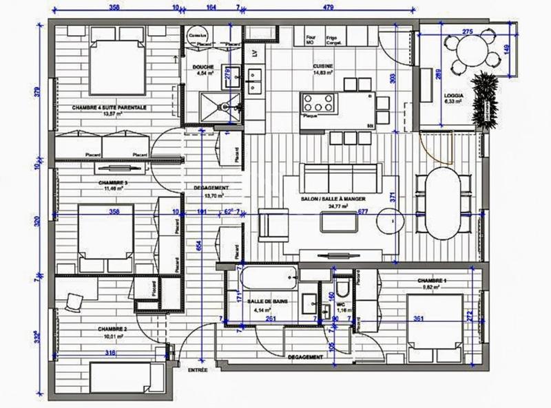 Appartement - 108 m² - 5 pièces