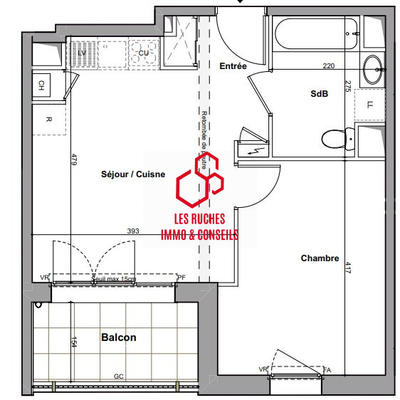 Appartement - 38 m² - 2 pièces