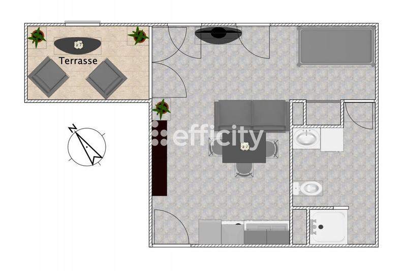 Appartement - 33 m² - 1 pièce