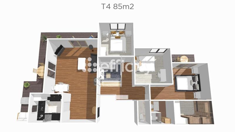 Appartement - 85 m² - 4 pièces