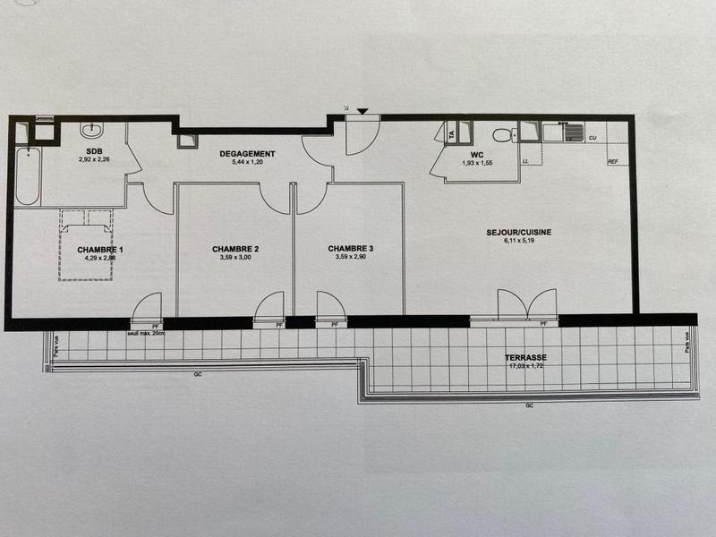 Appartement - 80 m² - 4 pièces