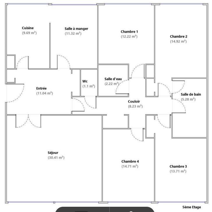 Appartement - 135 m² - 5 pièces