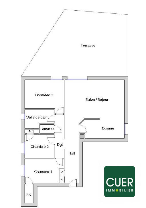 Appartement - 90 m² - 4 pièces