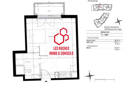 Appartement - 32 m² - 1 pièce