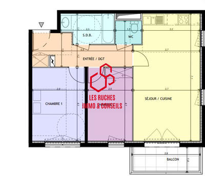 Appartement - 63 m² - 3 pièces