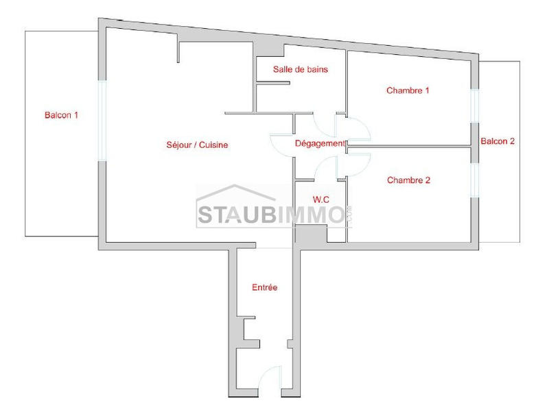 Appartement - 79 m² - 3 pièces