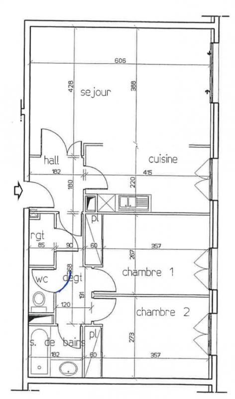 Appartement - 67 m² - 3 pièces