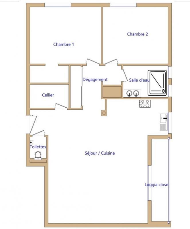 Appartement - 57 m² - 3 pièces