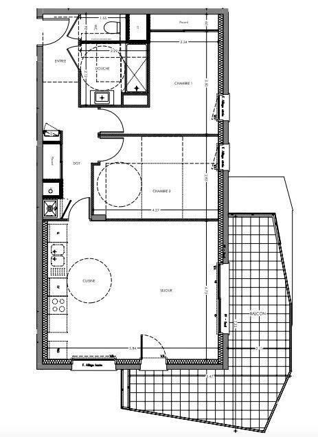 Appartement - 66 m² - 3 pièces