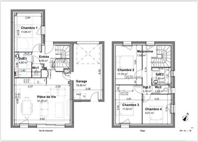Maison - 100 m² - 5 pièces