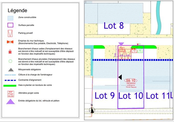 Terrain constructible - 351 m²