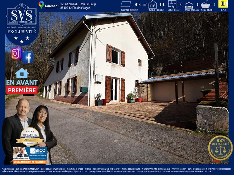 Maison - 118 m² - 4 pièces