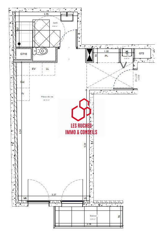 Appartement - 33 m² - 1 pièce