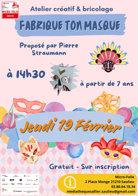 Atelier "Fabrique ton masque"