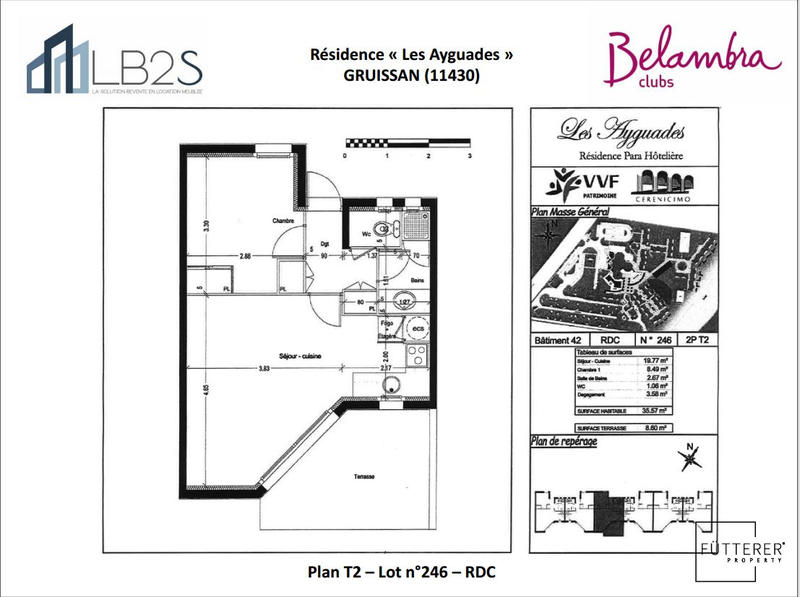 Appartement - 36 m² - 2 pièces